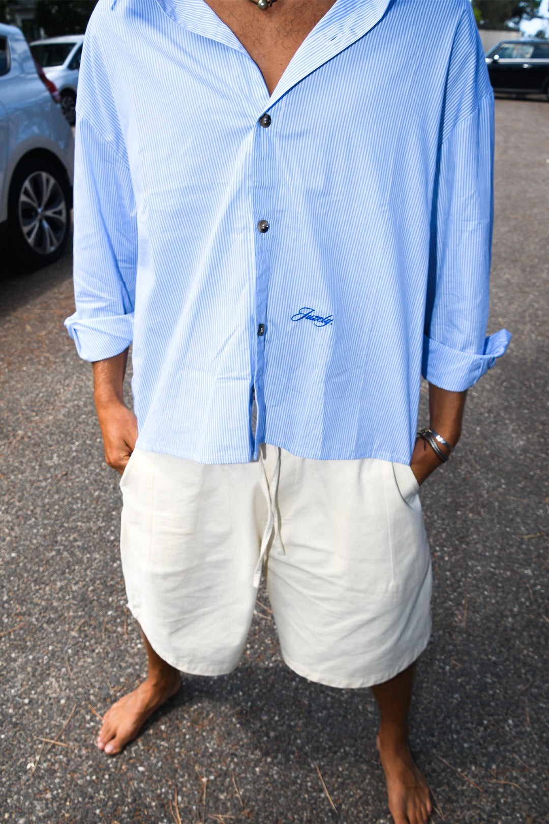 Chemise - Rayure Bleu Boxy