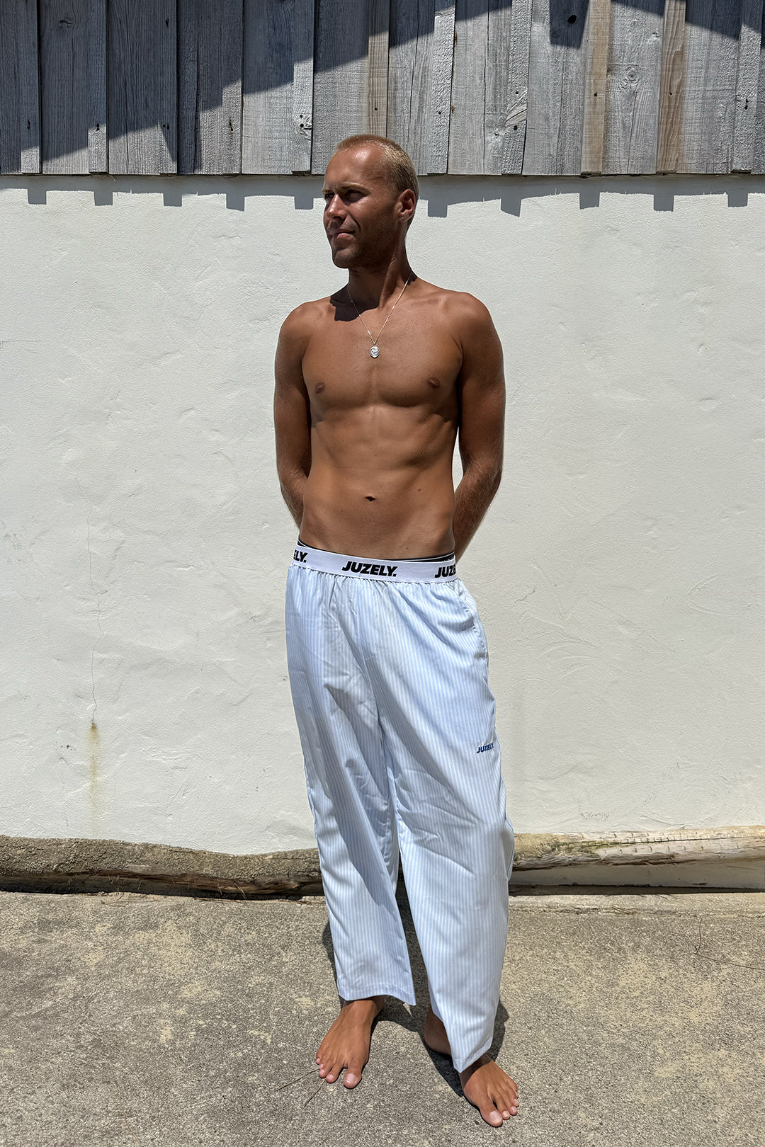 Pantalon - Rayé Bleu